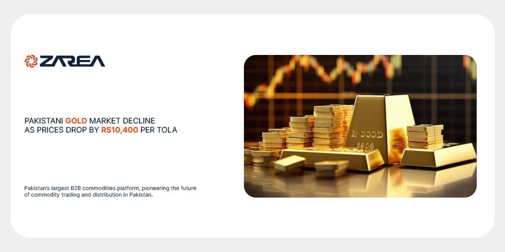 Pakistani Gold Market Decline As prices drop by Rs10,400 per tola